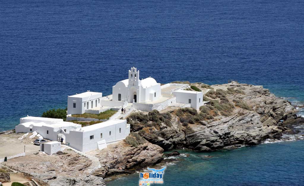 View of Chrysopigi peninsula from above SIFNOS PHOTO GALLERY - Chrysopigi Peninsula by Ioannis Matrozos