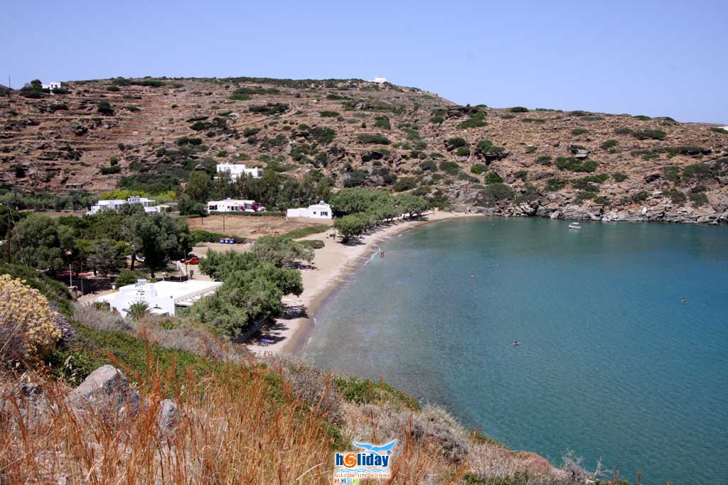 View of Chrysopigi beach from the parking SIFNOS PHOTO GALLERY - Chrysopigi beach by Ioannis Matrozos